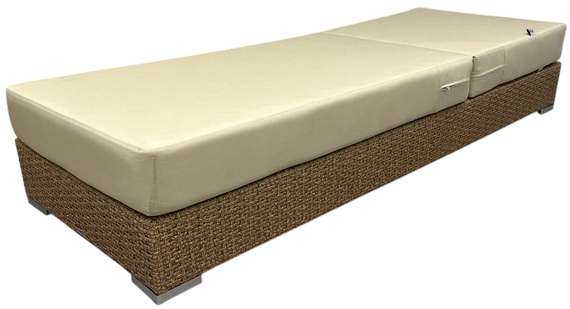 Шезлонг с матрасом Mantera, бежевый, светло-бежевый