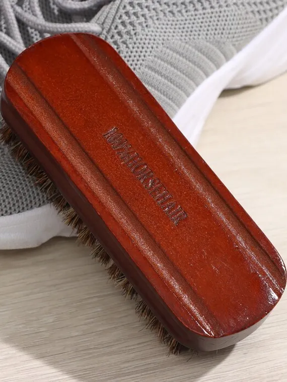 Щётка для обуви с конским волосом, 13×5×4 см