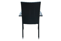 Стул  Парис с подушкой арт.GS014, черный серый "Garden story"