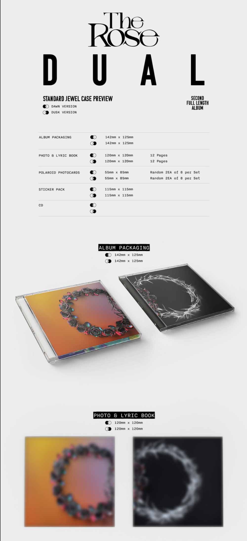 Альбом The Rose - [DUAL] (Jewel Case Album) (VERSION : DAWN ver)