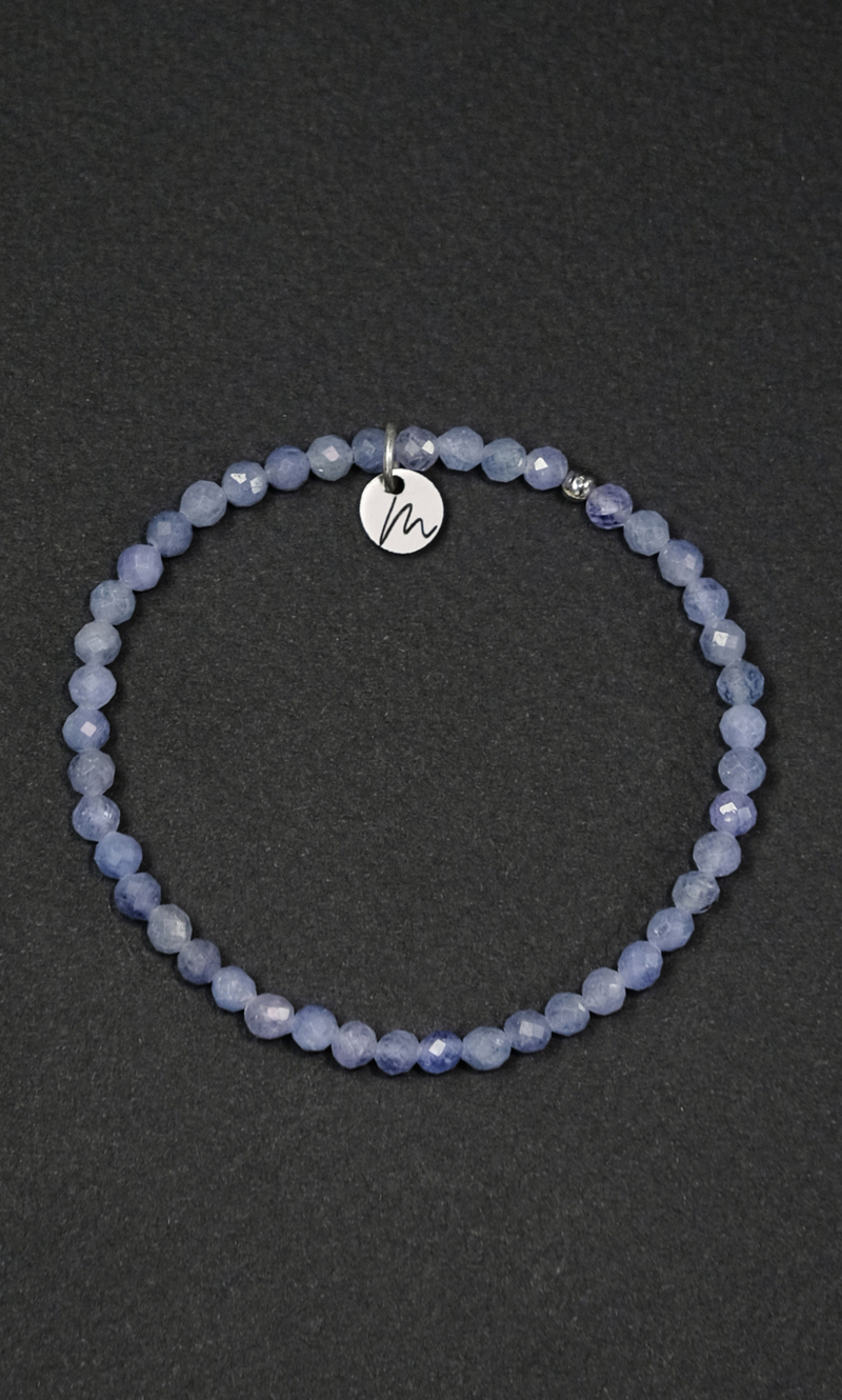 Браслет "Memo about Finance" из танзанита 4 мм