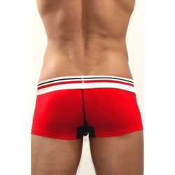 Мужские трусы хипсы красные с черной вставкой Diesel Red