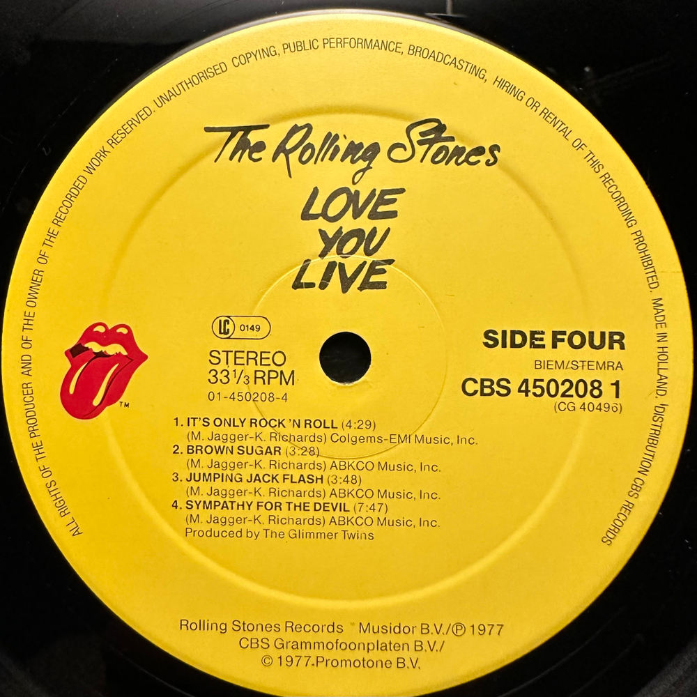 The Rolling Stones - Love You Live 2LP (Европа)