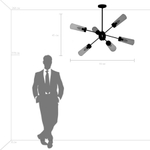 690063 Люстра CROTONE 6х40W E14 ШАМПАНЬ/ПРОЗРАЧНЫЙ