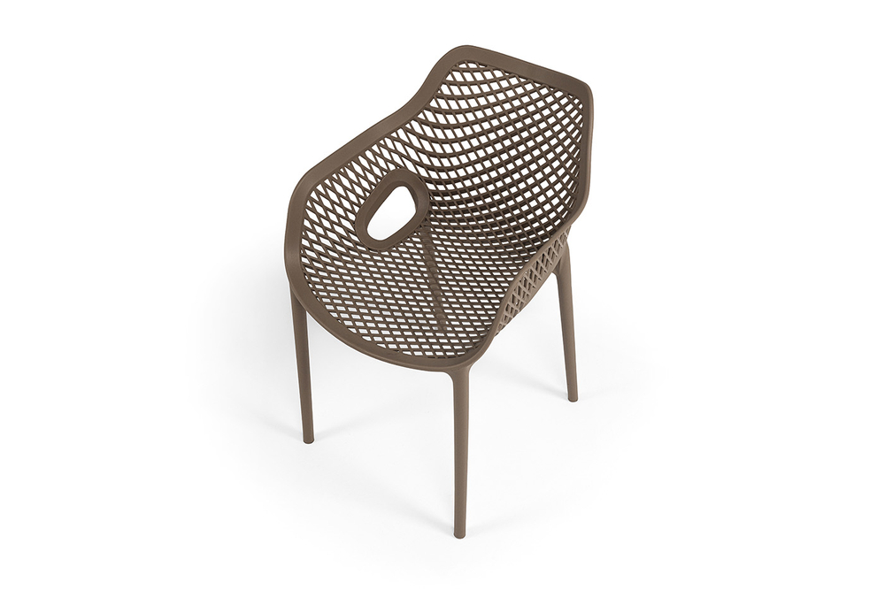 "Беллини" стул пластиковый, цвет бежево-коричневый