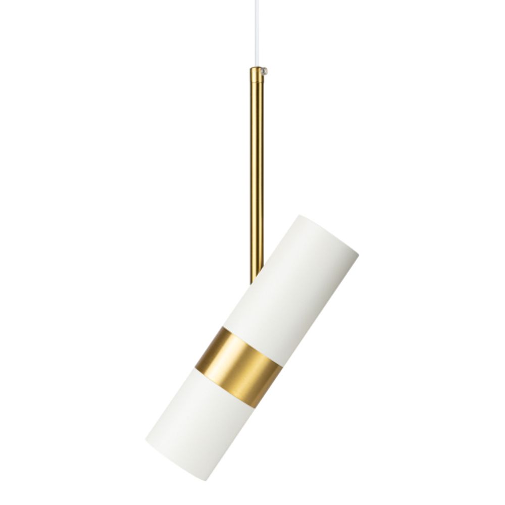 Светильник подвесной ЭРА PL33 WH/GD под лампу MR16 GU10 белый/золото