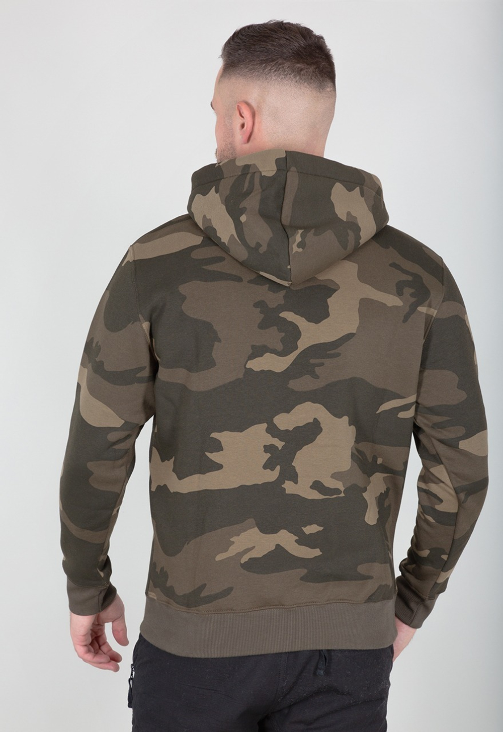Толстовка мужская ALPHA INDUSTRIES Basic Hoody Camo