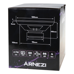 Колонки ARNEZI Crystal Sound С5, 13 см 3-х полосные, 2шт, , Max Вт ARNEZI A2010010