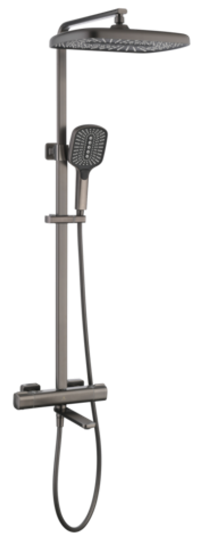 12171-Q Душевая система с термостатом (ГРАФИТ) GANZER (5/1шт)