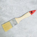 Кисть плоская 1,5" 38мм искусственная щетина, деревянная ручка