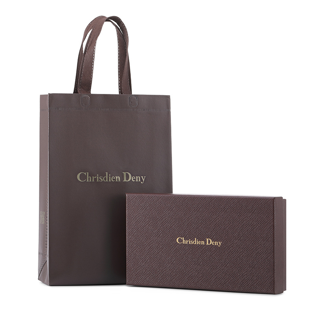 Chrisdien Deny Cow Leather Wallet Small Men"s Black