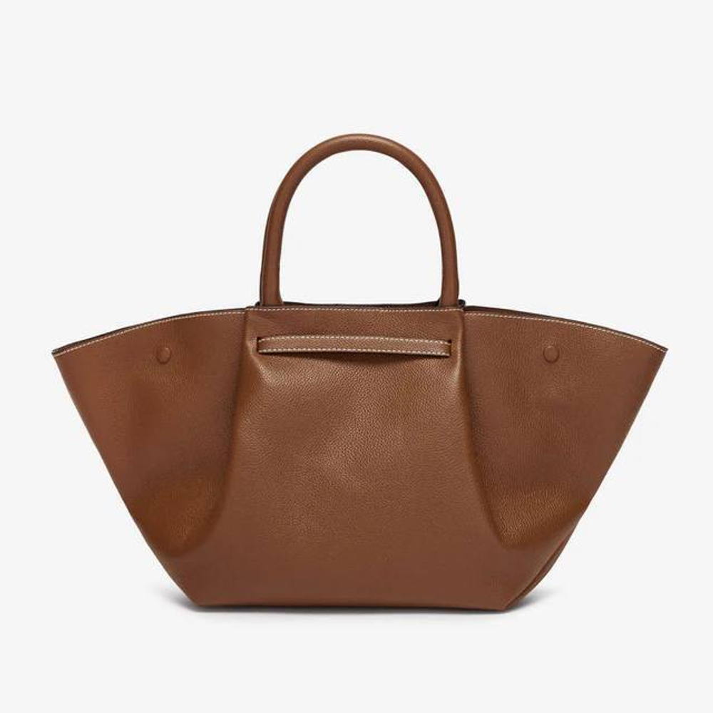 Сумка DeMellier The Midi New York Tan Small Grain Ecru Stitching
