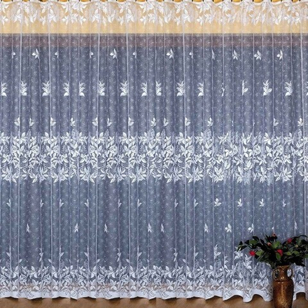 Занавеска "Ф. 648043" на шторной ленте, цвет белый, Польша.