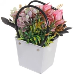 Цветочная композиция «Розовый туман» 15*11*20см в корзинке, цвет розовый