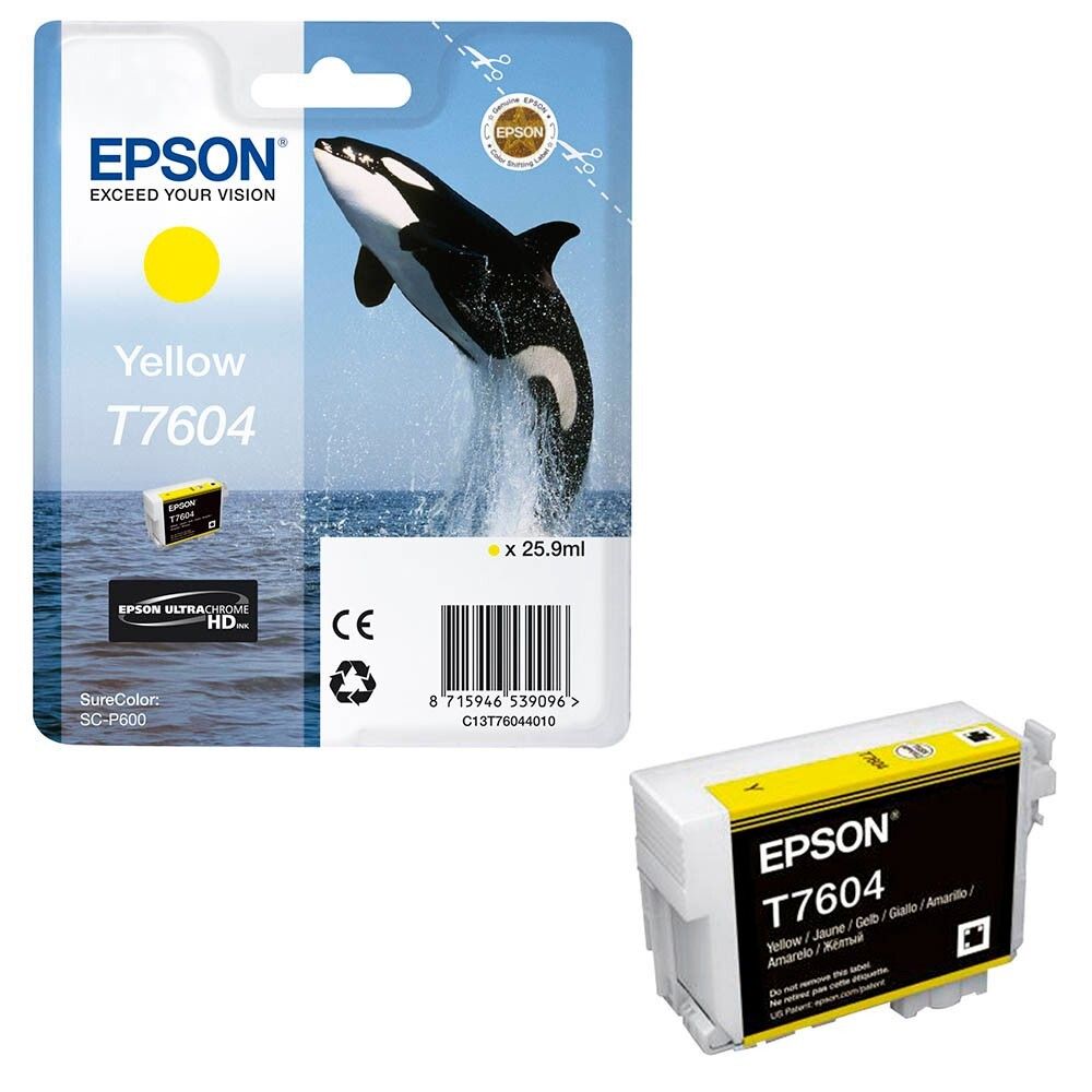 Картридж EPSON T7604 желтый для SC-P600