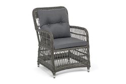 "Цесена" кресло плетеное из искусственного ротанга, цвет графит