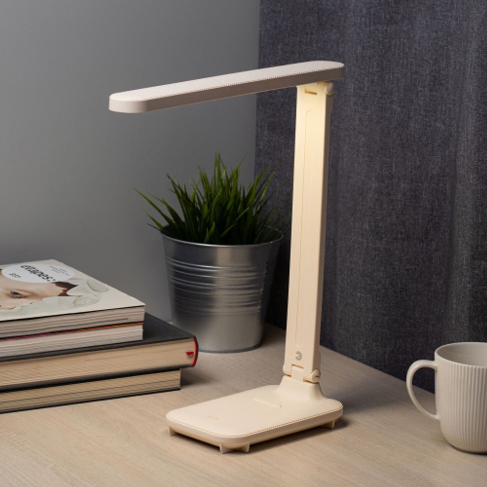 Настольный светильник ЭРА NLED-495-5W-BG светодиодный аккумуляторный бежевый | Светодиодные настольные лампы