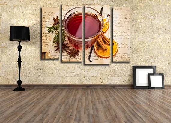 Модульная картина "Глинтвейн с корицей"