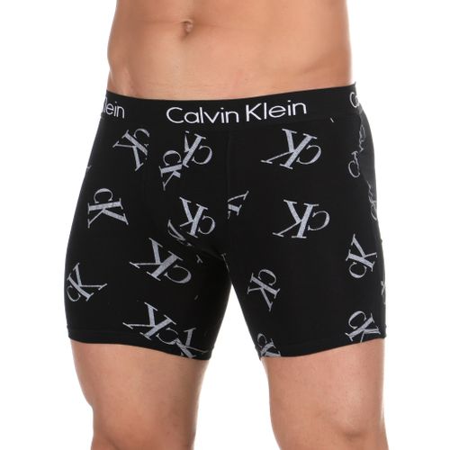 Мужские трусы боксеры черные с принтом Calvin Klein