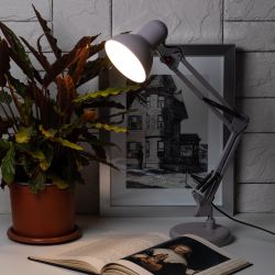 Настольный светильник ЭРА N-214-E27-40W-GY серый