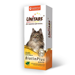 UNITABS BiotinPlus Паста с Биотином и Таурином для кошек, 120мл