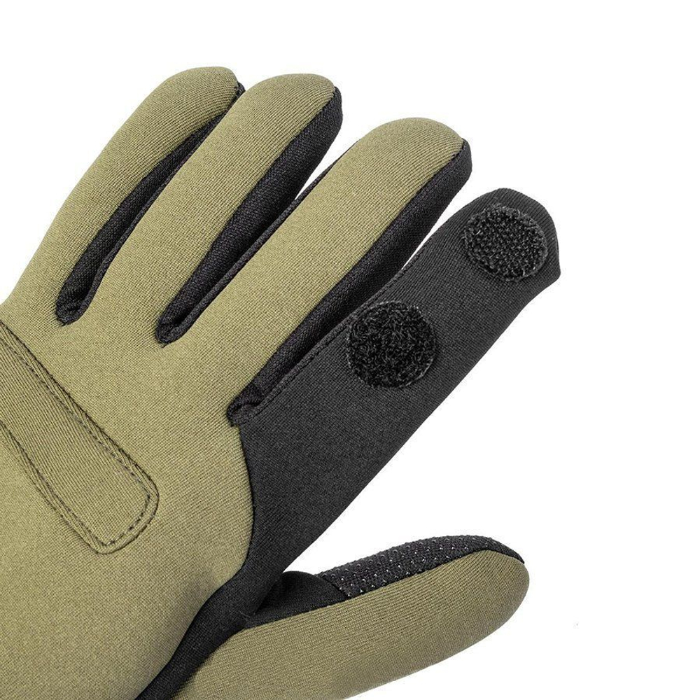 Перчатки для рыбалки Helios CATCHER неопрен., цв.хаки р.L (HS-HY-D14-L)