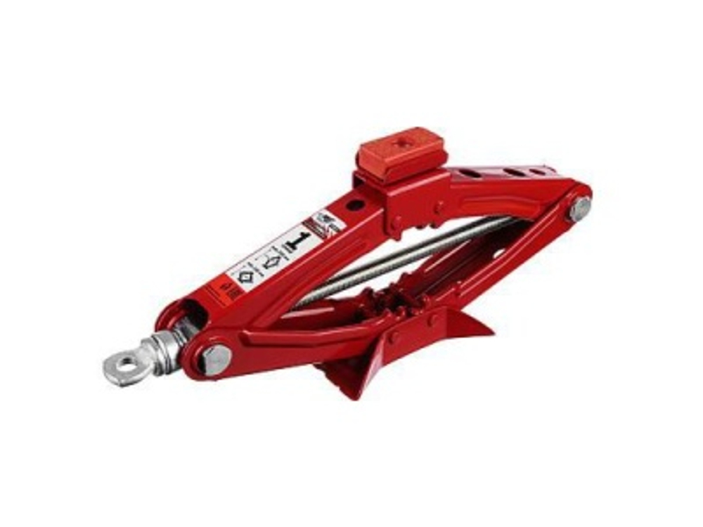 Домкрат механический ромбический 1,0т высота подъема 100-350мм резиновая площадка ЕРМАК