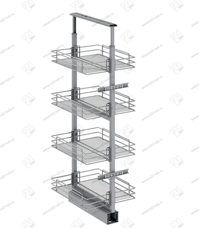S-1826-C Шкаф-колонна в базу 350 мм, Starax, 6-ти ярусная, (280х510х1850-2000 мм)