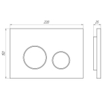 Кнопка инсталляции WP1310 АНИ ПЛАСТ круг ХРОМ глянец