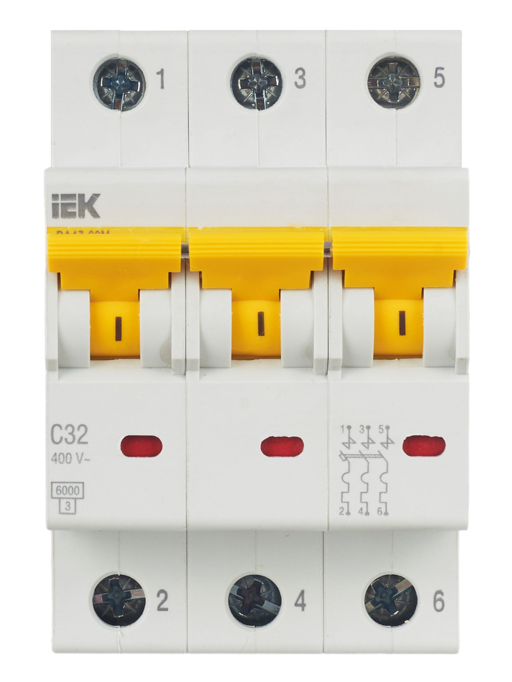 KARAT Автоматический выключатель ВА47-60M 3P C 32А 6кА IEK