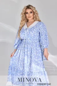 Платье 1541-голубой Minova