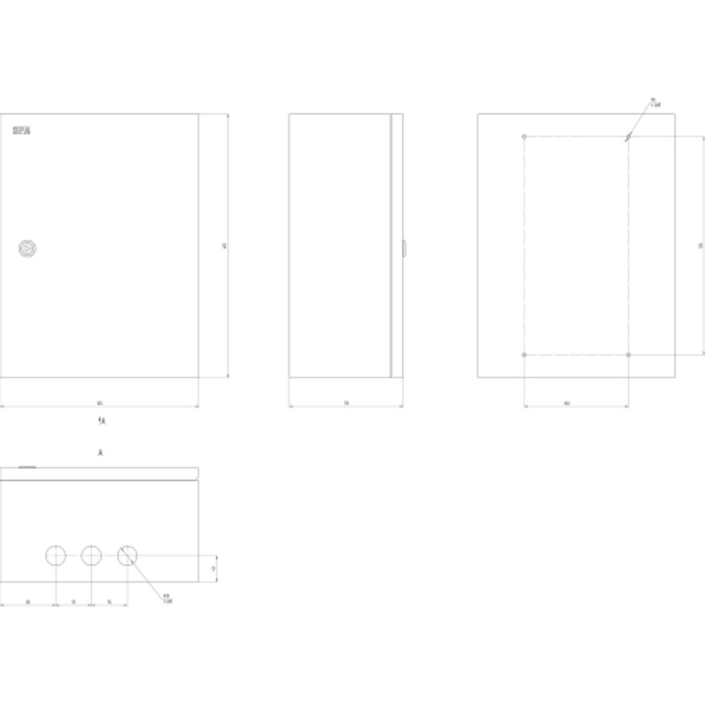 Корпус металлический ЭРА SIMPLE ЩМП-04 (400х300х175) IP31 УХЛ3 серый | Корпуса металлические с монтажной панелью