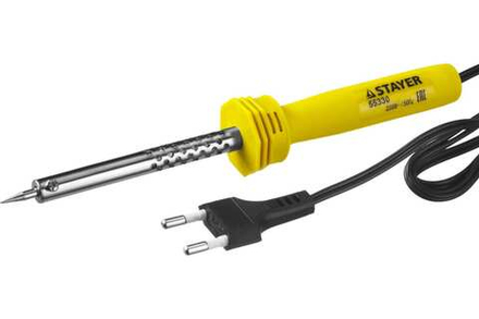 Паяльник STAYER "STANDARD" с пластмассовой рукояткой и долговечным жалом, 40 Вт, конус (25шт)