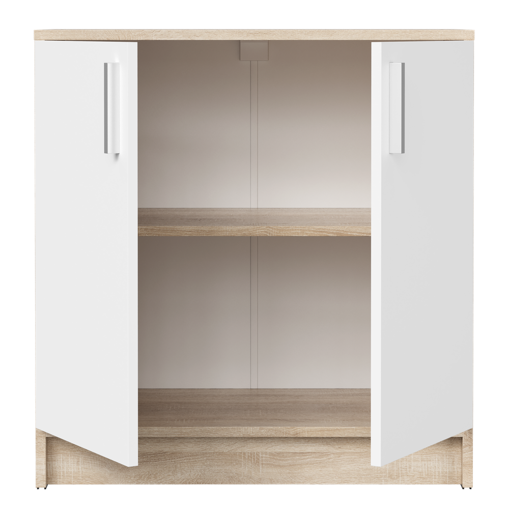 Комод DIWO Коломна 60 распашной напольный, обувница 60x72,5x33,5 см, белый, дуб сонома