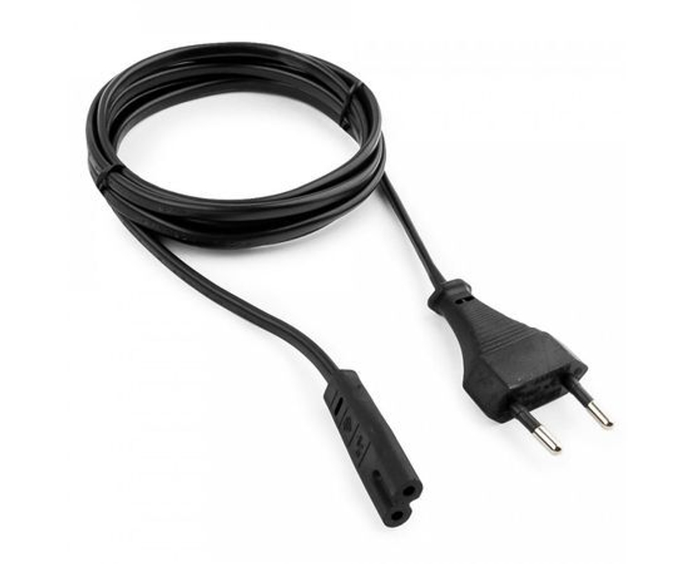 Кабель питания для ноутбуков аудио/видео техники Cablexpert PC-184-VDE-1.8M 1,8м CEE 7/16 - C7 VDE 2-pin 2х0,75 черный пакет