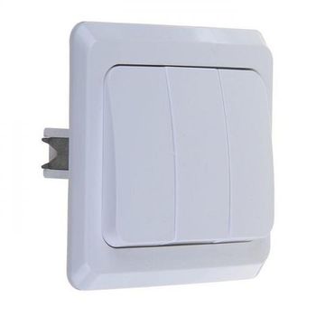 Выключатель 3-клав. бел. с/п Schneider Этюд.