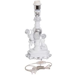 Настольная лампа Путти Сильвер с абажуром Тюссо Vatican (Ватикан) Сильвер