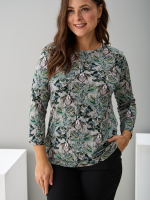 Лонгслив ЛНв-306/меланжорхидея-тропики