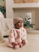 Толстовка флисовая и легинсы в комплекте для малышей Next 904-512, Розовый