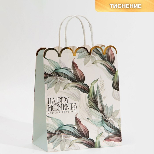 Пакет подарочный "Moments" 18х23х10 см