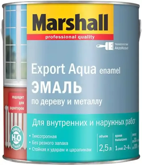 Эмаль Marshall Export Aqua Enamel на водной основе для дерева и метала