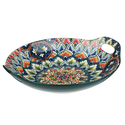 Блюдо с ручками 22х20х5см, тм MILLIMI Ориентал, керамика