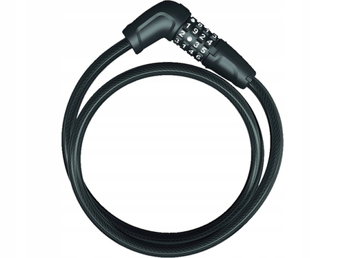 Замок 05-0040803 вело кодовый 4х разр Steel-O-flex 5410C/85см BK SCLL Numerino класс защиты 3/15 с крепленим, черный ABUS