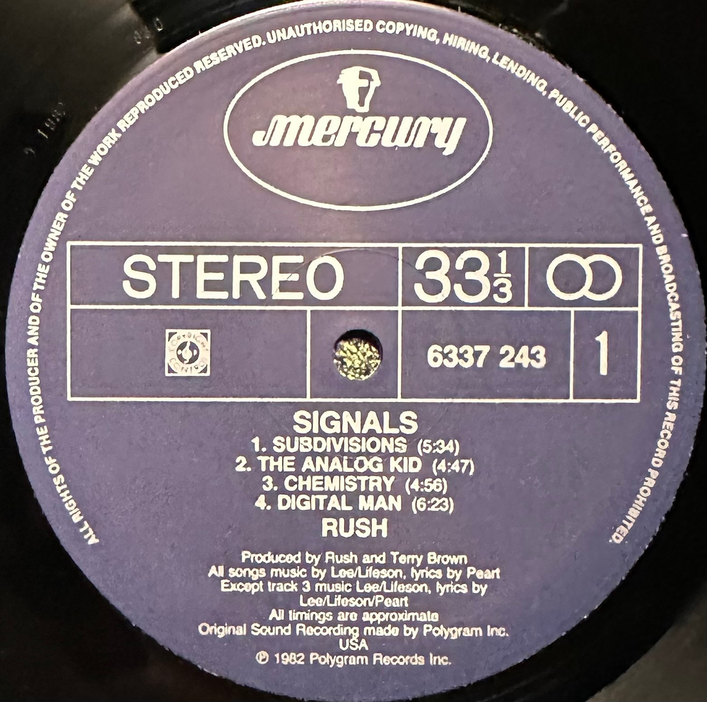 Rush - Signals (Малайзия 1982г.)