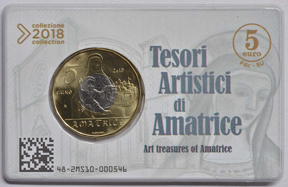 ИТАЛИЯ, 2018, 5 ЕВРО [БИМЕТАЛЛ]