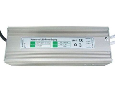 Ecola Блок питания для светодиодных лент 12V 150W IP67 242х69х44 (герметичный)