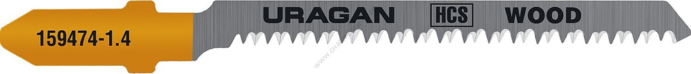 URAGAN T101AO, T-хвост., фигурный рез, шаг 1,3мм, 50мм, 2шт., Полотна для лобзика (159474-1.4)