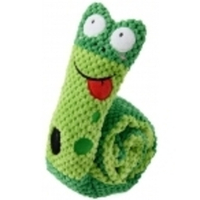 Mr.Kranch Игрушка Червячок для собак, с карманами под лакомство, зелёная, 70 см
