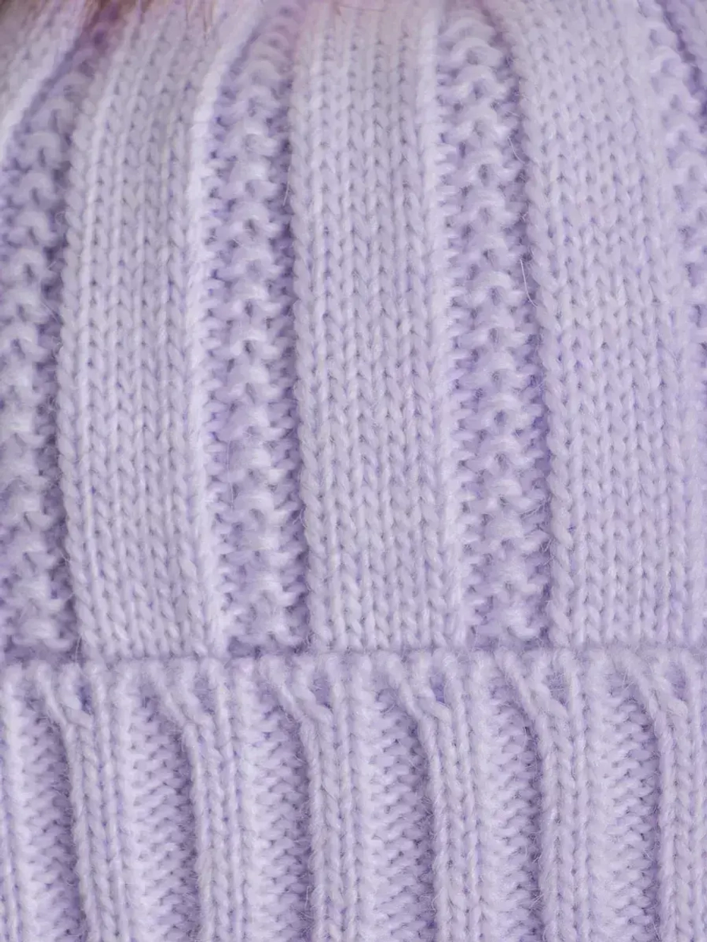 Шапка зимняя вязаная с помпоном