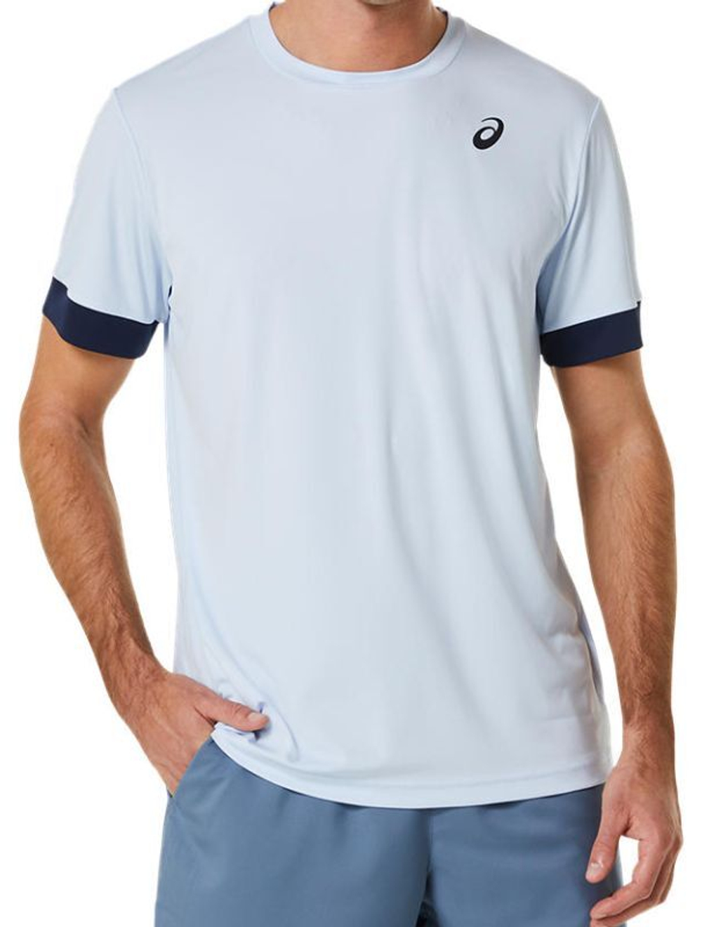 Мужская теннисная футболка Asics Court Short Sleeve Top - небесный